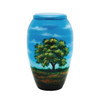 Tree in Field Hand Painted Urn