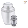 Classic Brushed Pewter Keepsake Urn