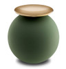 Sage Green and Gold Cresent Sphere Standard Adult Cremation Urn