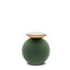 Sage Green and Gold Cresent Sphere Keepsake Cremation Urn