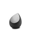 Black and Brushed Pewter Drop Keepsake Cremation Urn