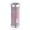 Pink and Brushed Pewter Tall Awareness Tealight Keepsake Cremation Urn