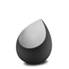 Black and Brushed Pewter Drop Medium Cremation Urn
