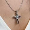 Pewter Pendant Infinity Cross