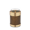 Speckled Auburn and Brushed Gold Tealight Keepsake Cremation Urn