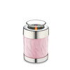 Pearl Pink and Polished Silver Tealight - Sale - Keepsake Cremation Urn