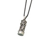 Small Antiqued Sterling Silver Cylinder Pendant