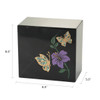 Monumental Memorials Butterfly Purple Black Urn