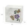 Monumental Memorials Butterfly Purple White Urn