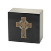 Monumental Memorials Celtic Cross Gold Black Urn