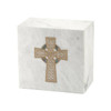 Monumental Memorials Celtic Cross Gold White Urn