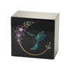 Monumental Memorials Hummingbird Teal Black Urn