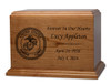 Marine Corp Dexter Solid Cherry Cremation Urn