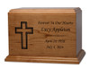 Mitered Cross Dexter Solid Cherry Cremation Urn