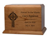 Celtic Cross Dexter Solid Cherry Cremation Urn