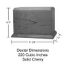American Flag Dexter Solid Cherry Cremation Urn