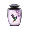 Hummingbird w/ Iris Hand Painted Urn
