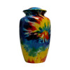 Tie Dye Hand Painted Urn