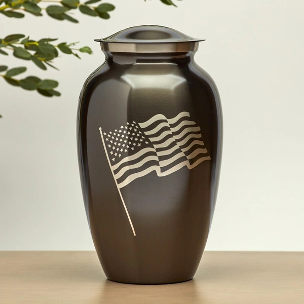 Classic Flag Slate Urn