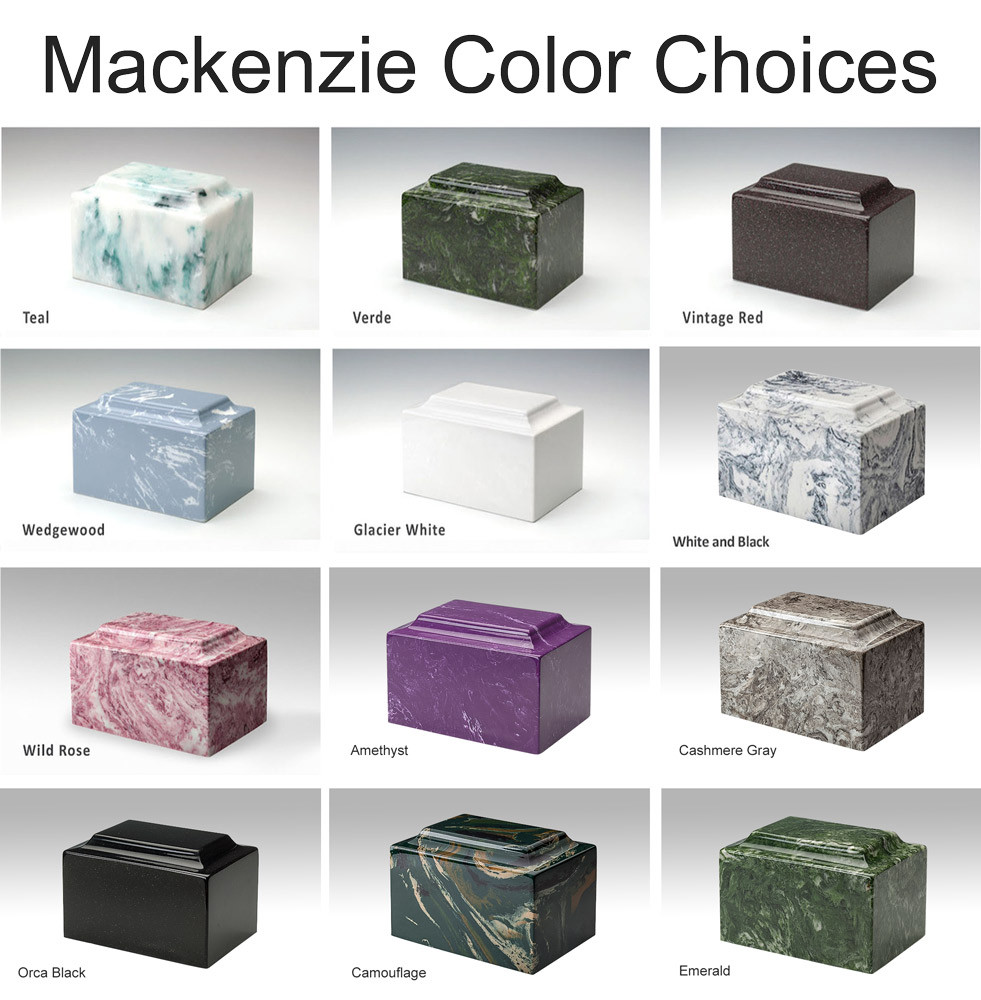 Classic Mackenzie Cultured Marble Personalized Urn - Turner Memorial