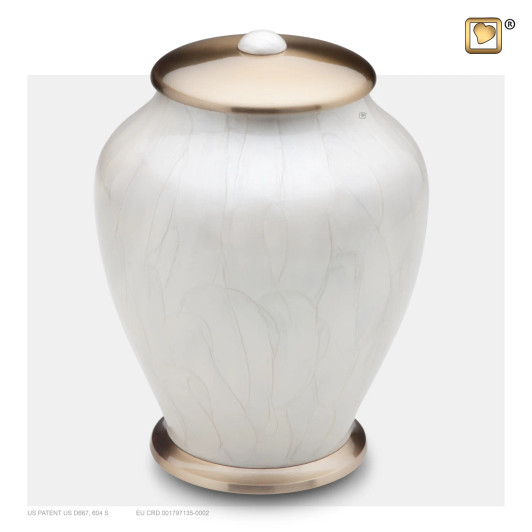 Simplicity Pearl White Urn
