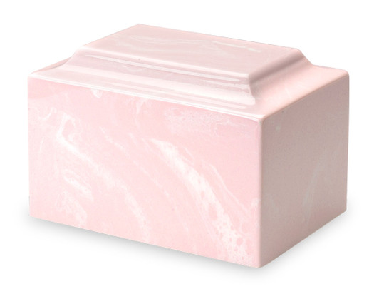 Classic Pink Cultured Marble Urn