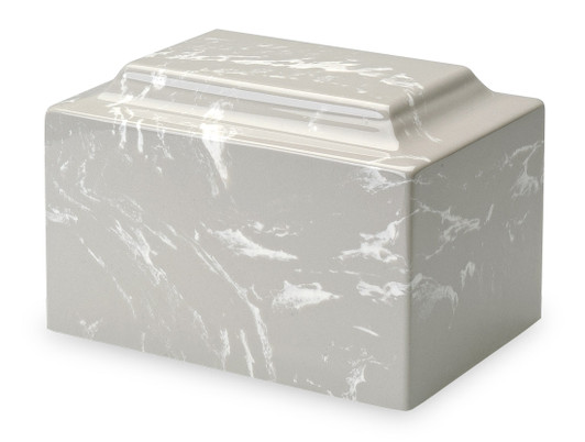 Classic Silver Gray Cultured Marble Urn