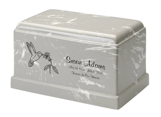 Olympus Silver Gray Cultured Marble Urn