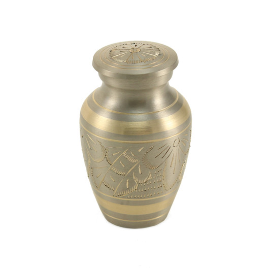 Classic Engraved Platinum Keepsake Urn