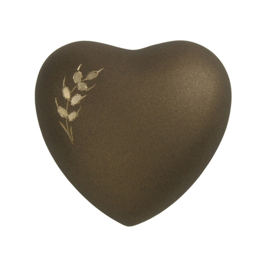 Aria Wheat Heart Keepsake Urn