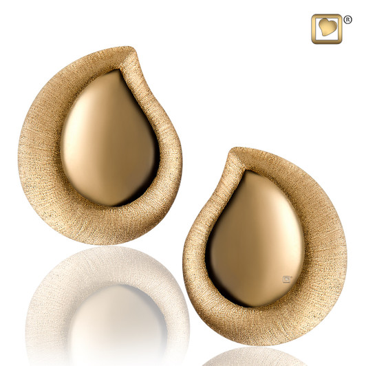 TearDrop Gold Vermeil Two Tone Earrings