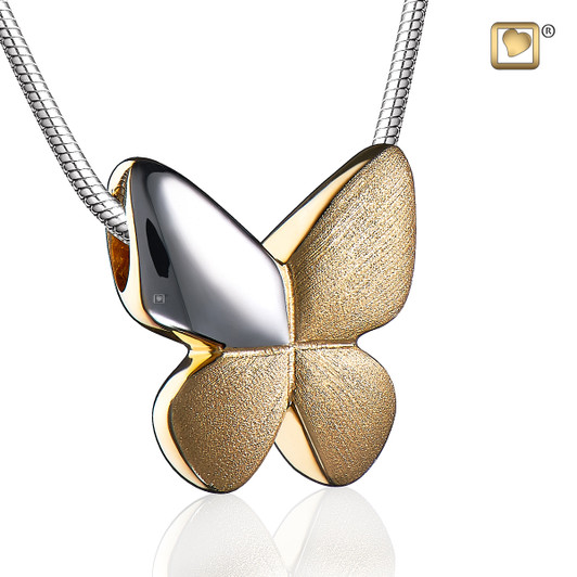 Pendant Butterfly Gold Vermeil Two Tone