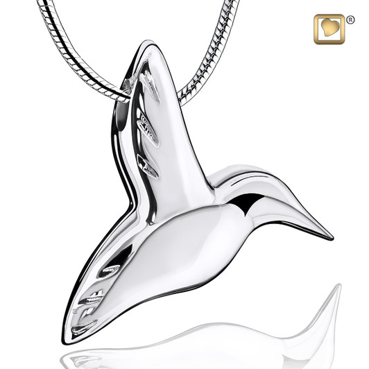 Pendant HummingBird Rhodium Plated