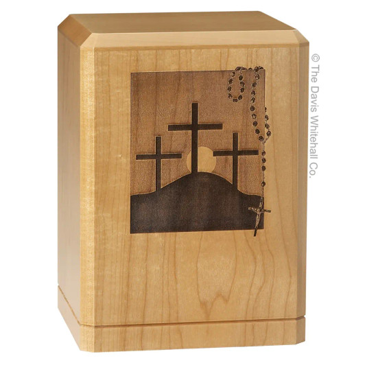 3 Crosses w/Rosary Urn