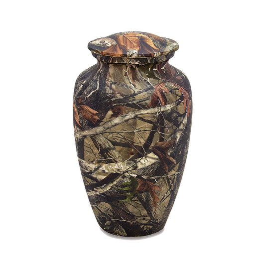 Woodland Camo Hydro Painted Urn