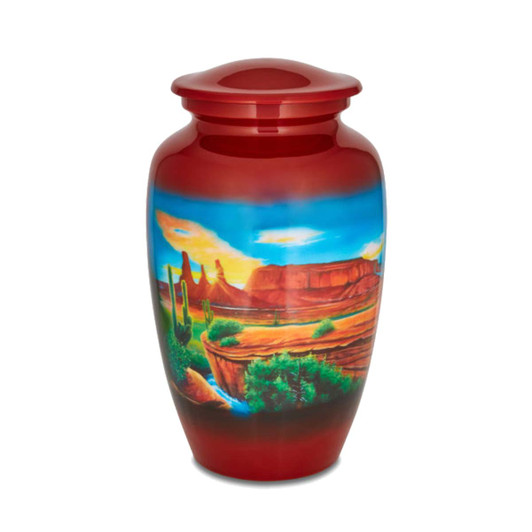 Sonoran Desert Hand Painted Urn
