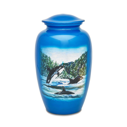 Orca Pond Hand Painted Urn