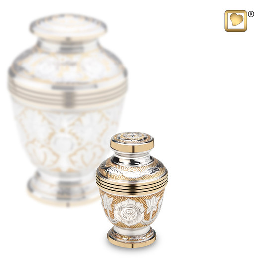 Elegant Floral Keepsake Urn