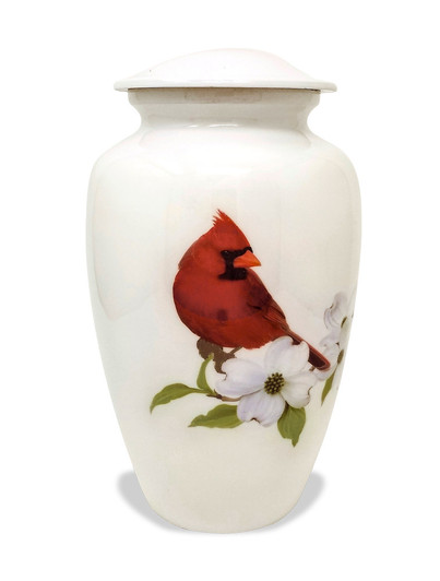 Cardinal on Blossom Theme Series Urn