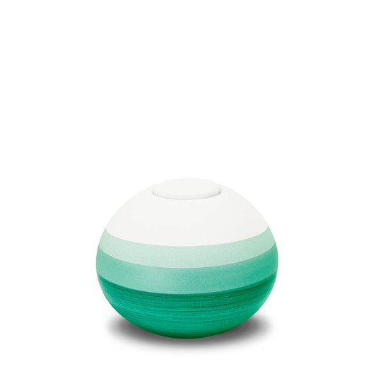 Mint Round Eco Pigment Keepsake Cremation Urn