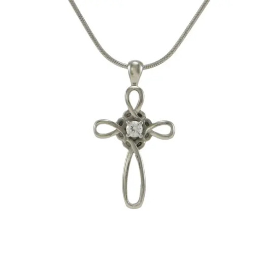 Pewter Pendant Infinity Cross