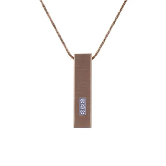 Rose Pillar with Cubic Zirconias