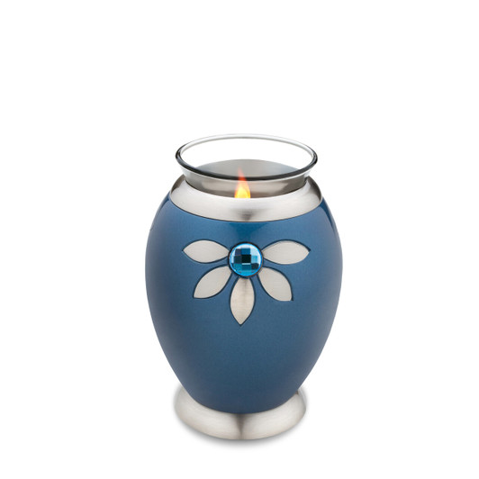 Nirvana Azure Tealight Keepsake Cremation Urn