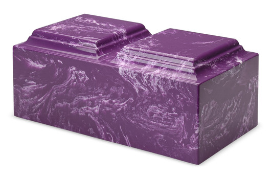 Companion Single Chamber Amethyst Cultured Marble Urn