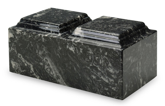 Companion Single Chamber Ebony Cultured Marble Urn