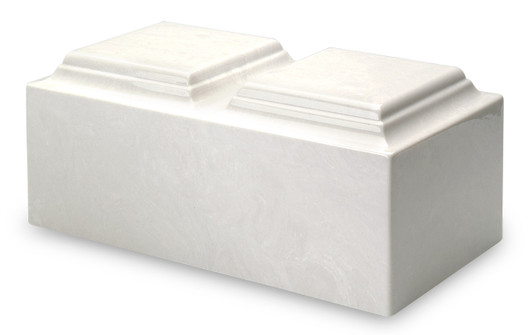 Companion Single Chamber White Cultured Marble Urn