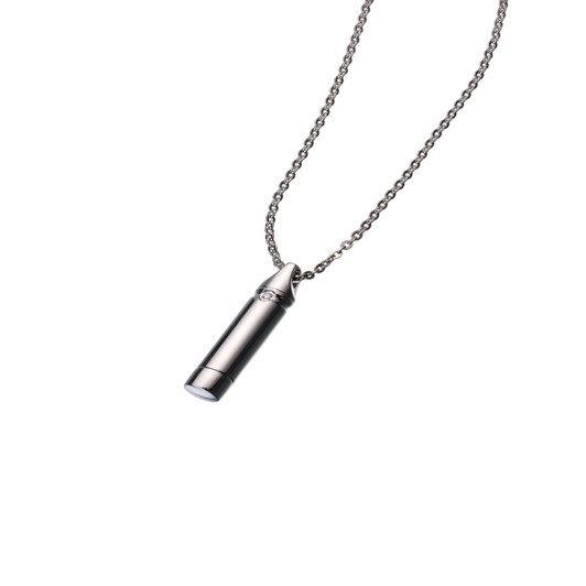 Titanium Cylinder w/ Crystal Chip Pendant