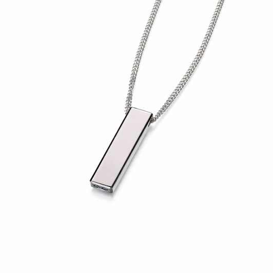 Titanium Long Narrow Slide Rectangle Pendant