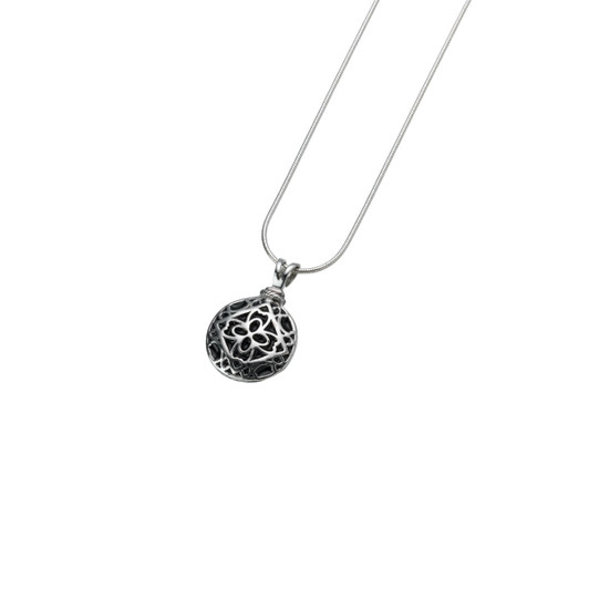 Sterling Silver Filigree Round Pendant