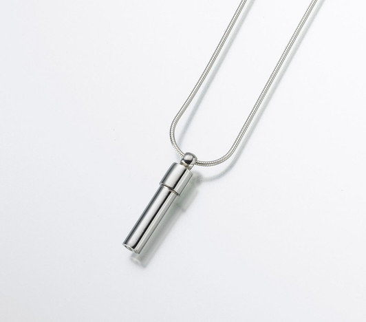 Sterling Silver Double Chamber Cylinder Pendant